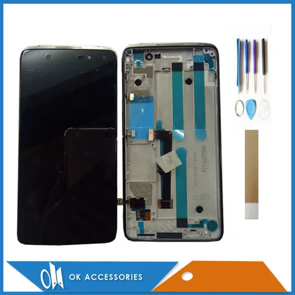 

ЖК-дисплей 5,2 дюйма для Alcatel One Touch Idol 4, 6055 дюйма, OT6055, 6055H, 6055I, 6055K, 6055Y, с сенсорным экраном, рамкой и инструментами, лента