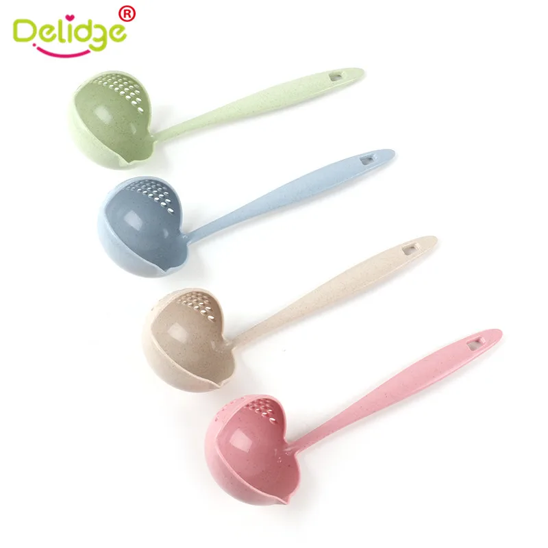 Delidge суповая Ложка 2 в 1 с длинной ручкой домашний ситечко пластиковое ковровое