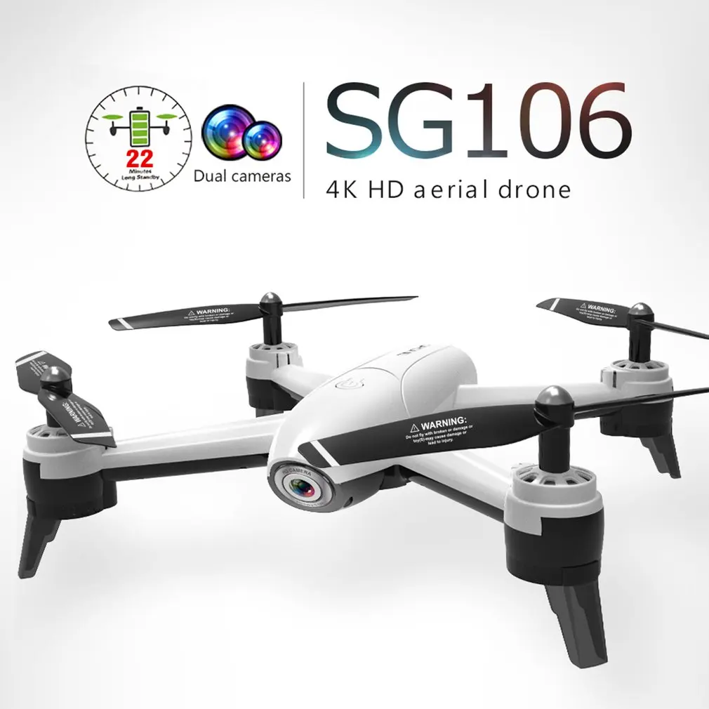 SG106 Радиоуправляемый Дрон 4K 1080P 720P двойная камера FPV WiFi оптический поток в реальном времени воздушная видео Радиоуправляемый квадрокоптер самолет Дрон HD камера