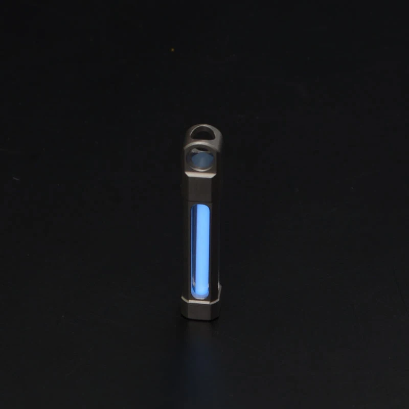 blue EDC титановый сплав нож бусины с Тритием газовые трубки кулон Paracord украшения Титан выживания EDC многофункциональные инструменты - Цвет: blue