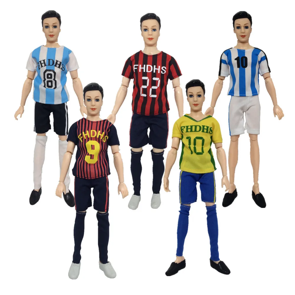 NK 5 компл./лот кукла спорт Футбол Кубок мира Одежда Аксессуары для Барби Мальчик Кен Кукла