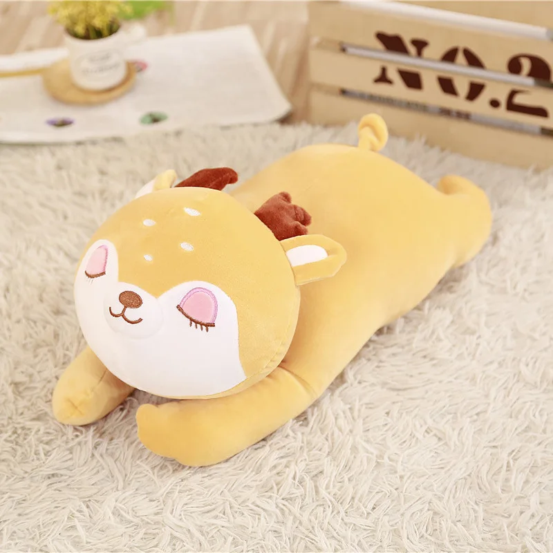 

50cm 65cm 85cm New cute soft squinting deer plush toy doll sleeping pillow baby birthday gift