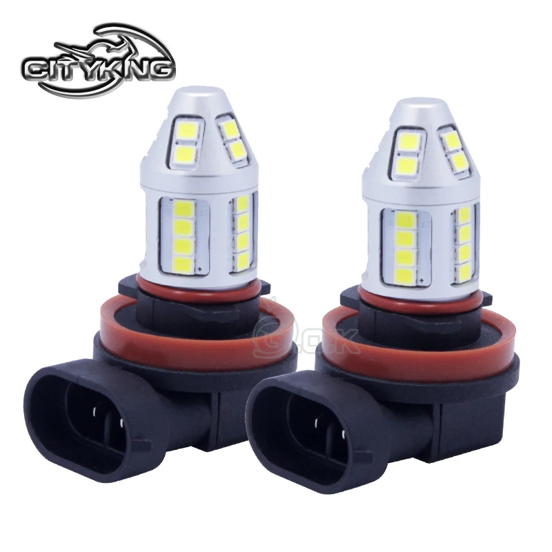 

10 шт., ультраярсветодиодный светодиодные лампы H8 H11 30SMD 2835 30 Вт