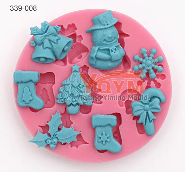 Yiqiang формы Бесплатная доставка Россия рождественские украшения силиконовые