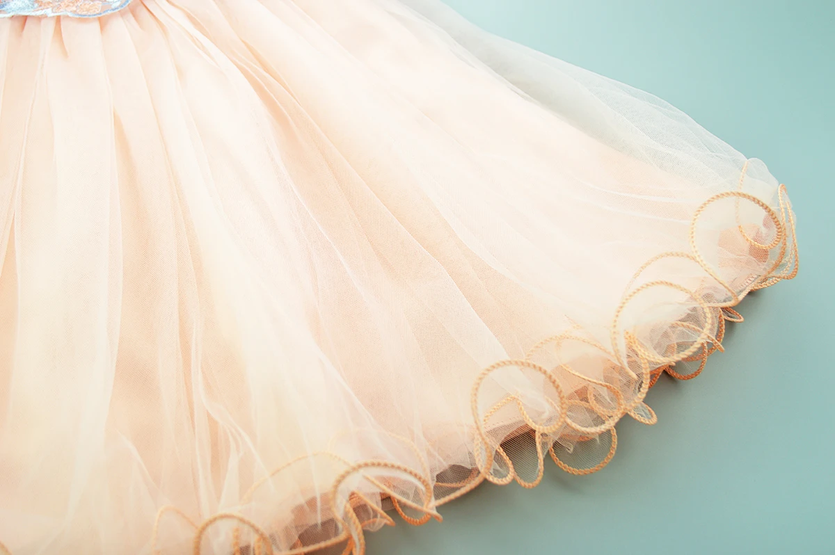 Girls Dress Butterfly Appliques Flower Frock Formal Baby Wedding Dresses Fancy Children Gown Kids Evening Party Clothes for Girl | Детская