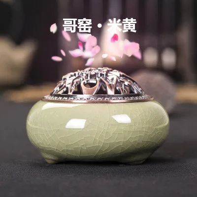 Керамическая статуя Будды статуэтка виладана антикварный медный для благовоний сандаловое дерево|incense burner