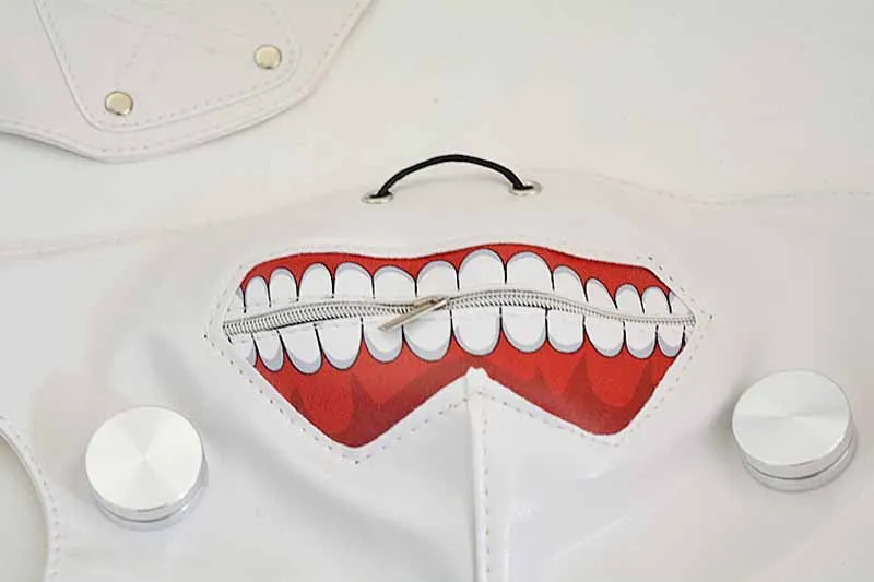 VEVEFHUANG Токийский Гуль Kaneki Ken маска Регулируемая Молния маски из искусственной кожи крутая маска Блиндер и парики аксессуары для Хэллоуина