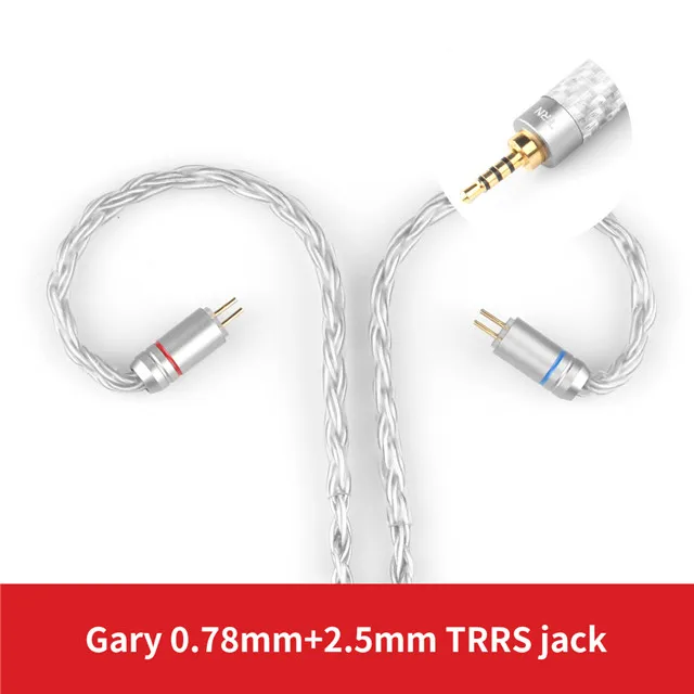gray 2.5mm 0.78mm TRN T2 16 Core посеребренный HIFI кабель обновления 3,5/2,5 мм разъем MMCX/2Pin разъем для TRN V80 V3 AS10 IM2 IM1 T2 C10 C16 S2 - Цвет: gray 2.5mm 0.78mm