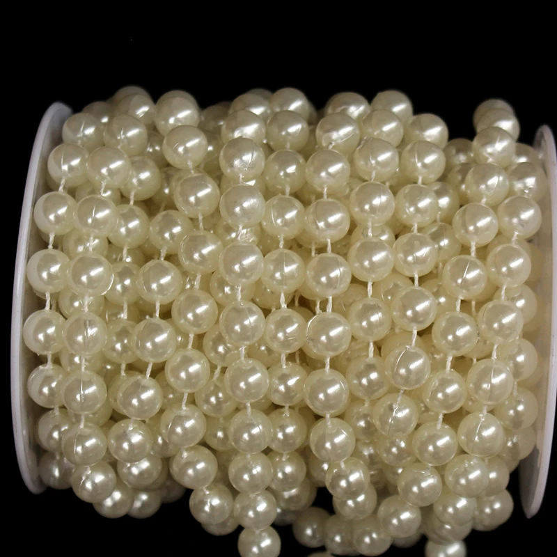 1 м 6/8/10 мм ABS искусственный жемчуг Diy бусы ручной работы Craft Mterials для Свадебная вечеринка дома украшения Аксессуары