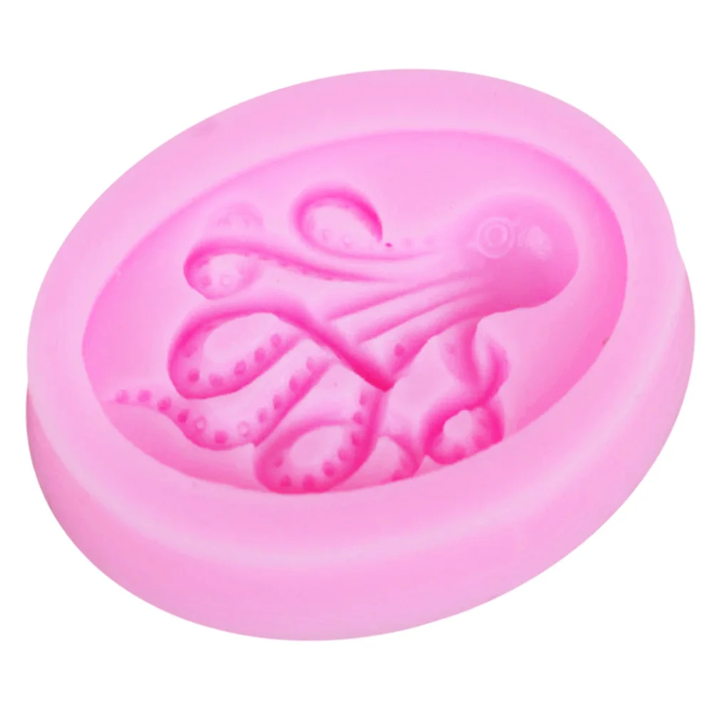Byjunyeor F1188 милый мини Осьминог УФ Смола силиконовая форма помадка Шоколадные