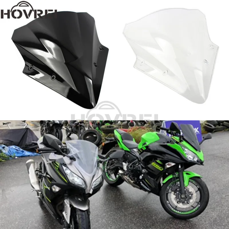 Черный прозрачный мотоцикл лобовое стекло Обтекатели для KAWASAKI Ninja 650 ER6F лобового стекла автомобиля