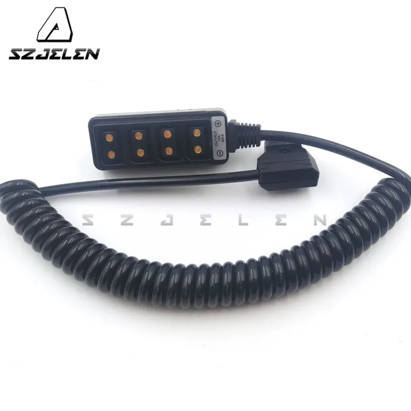 Rolux 1 Male Power Tap P D to 4 Port Female Hub Adapter 45CM ~ 200CM|d-tap|d-tap femaled-tap male |