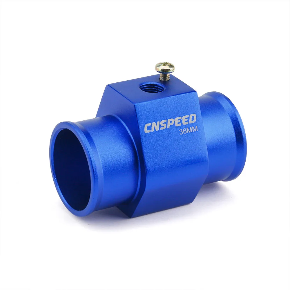 CNSPEED алюминиевый датчик температуры воды радиатор температура соединение трубы сенсор шланг адаптер 28 30 32 34 36 38 40 мм синий YC100345