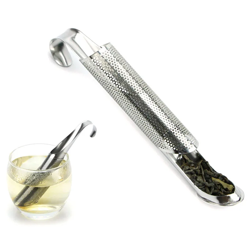 

UPORS Creative Stainless Steel Mesh Tea Strainer New Portable Originality Pipe Shape Tea Infuser Leaf Spice Tea Strainer Filter