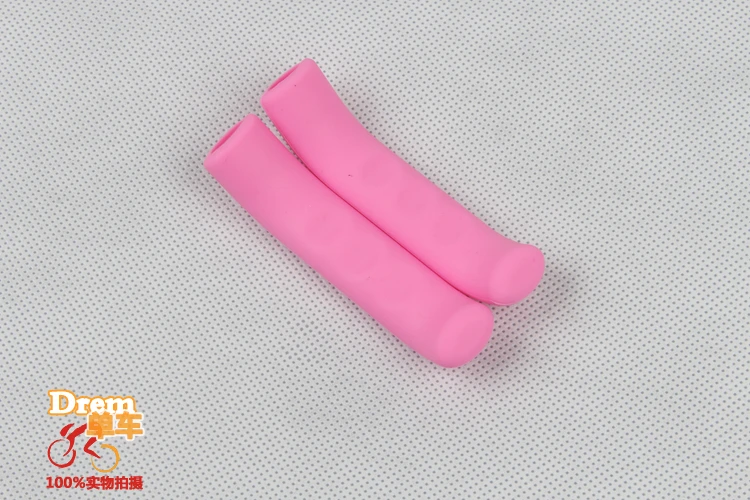 pink MEROCA горная дорога складной с фиксированной передачей Велосипед V тормоза ручные рычаги силиконовый силикагель защитный гель рукава крышка - Цвет: pink