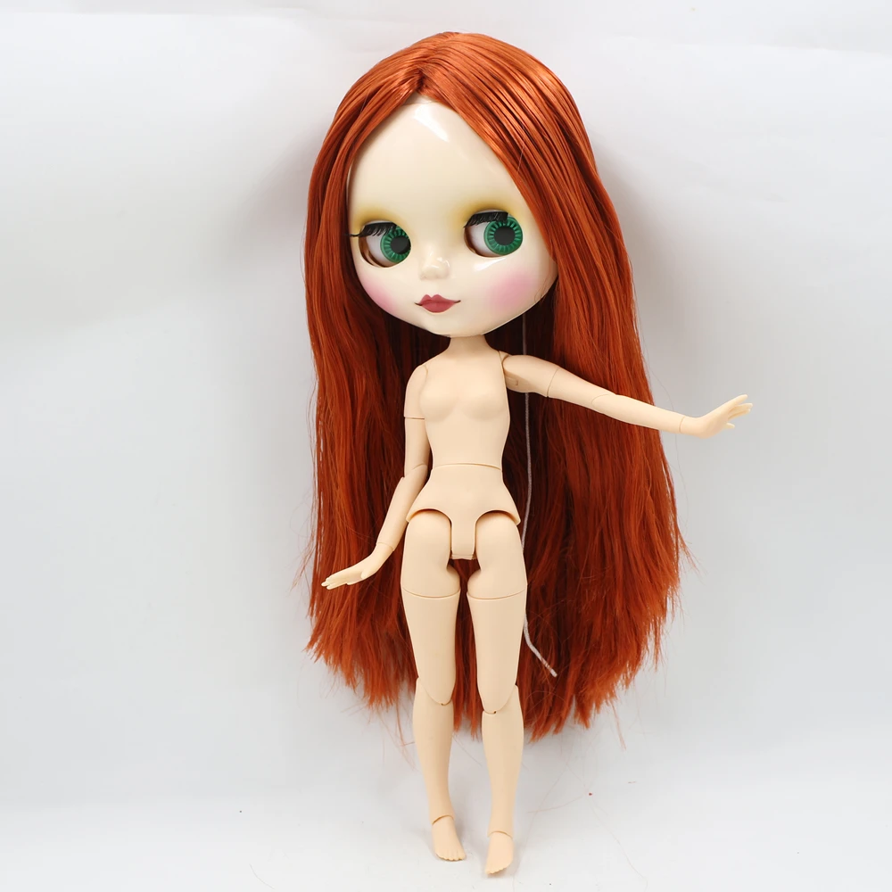 Ледяной DBS Blyth кукольные серии No.230BL0374 коричневый красный прямые волосы из белой