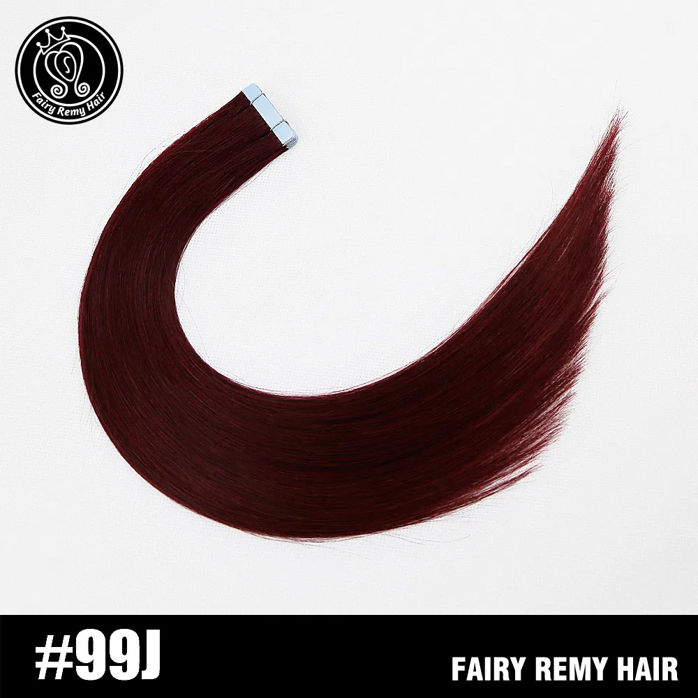 # 99J Сказочные волосы remy, 2,0 г/шт., 22 дюйма, натуральные человеческие волосы для наращивания на ленте, пепельный блонд, европейские волосы remy для наращивания, 40 г/ПАК - Цвет: # 99J