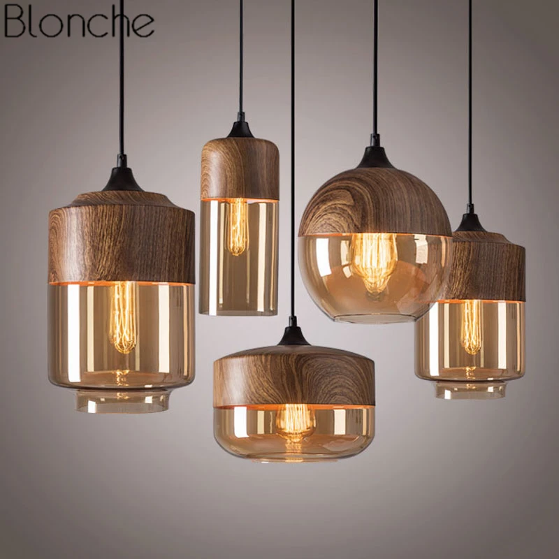 Современная Подвесная лампа в стиле ретро стеклянный потолочный светильник лофт