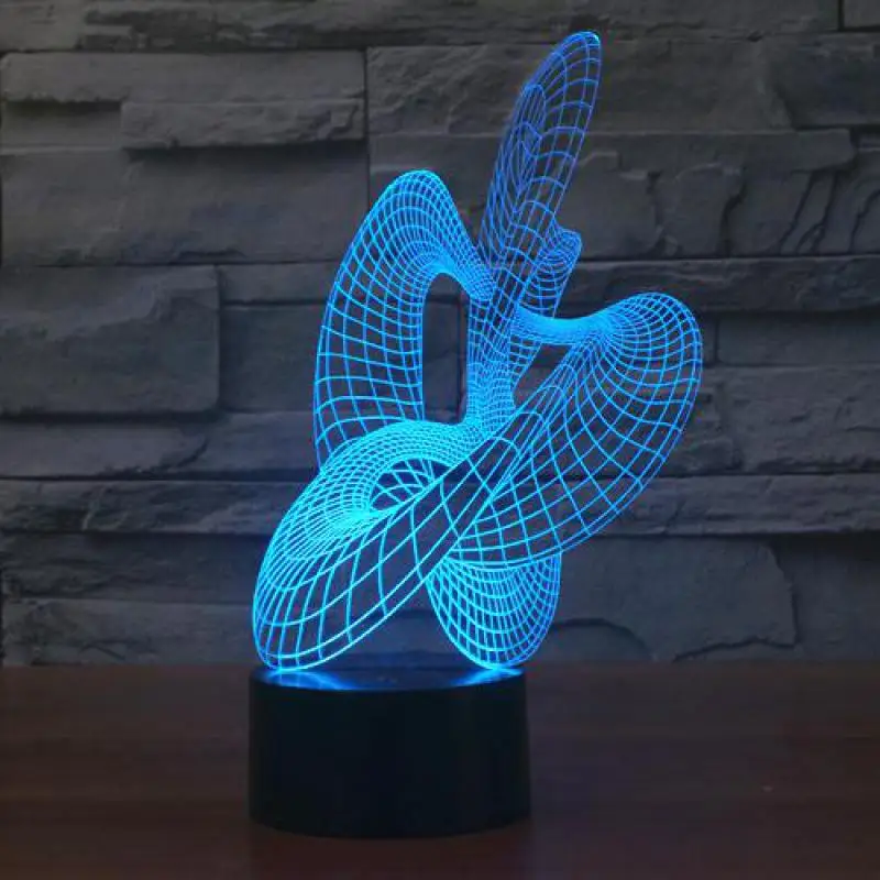 Светодиодный абстрактный 3D свет сенсорный танец цветной ночник Хэллоуин настольные лампы Новинка Luminaria светодиодный настольная лампа