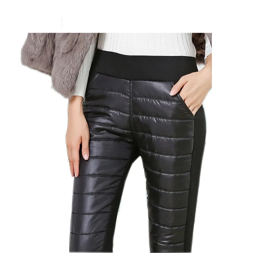 Новые зимние женские хлопковые брюки-карандаш брюки с высокой талией длинные