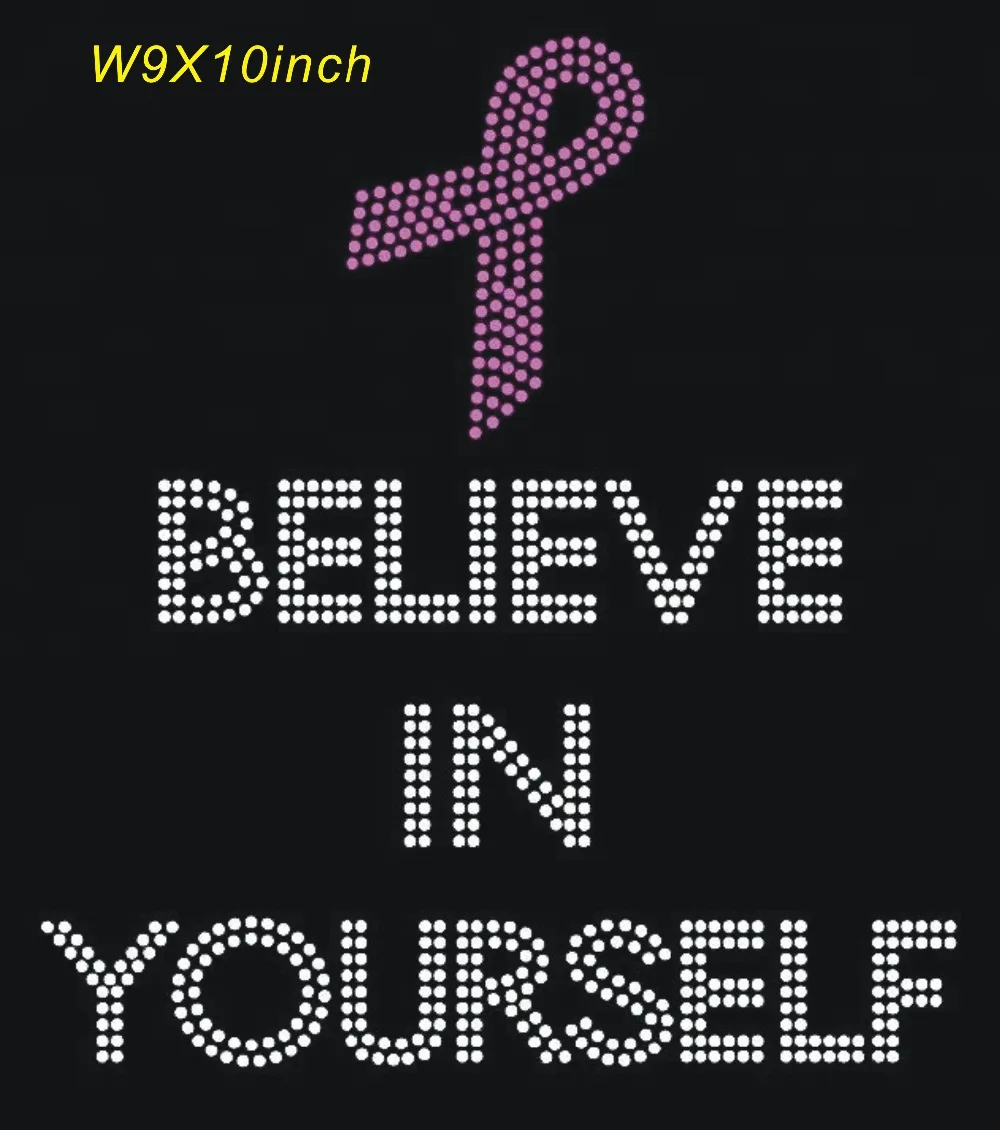 Железные Стразы с надписью believe in yourself | Дом и сад