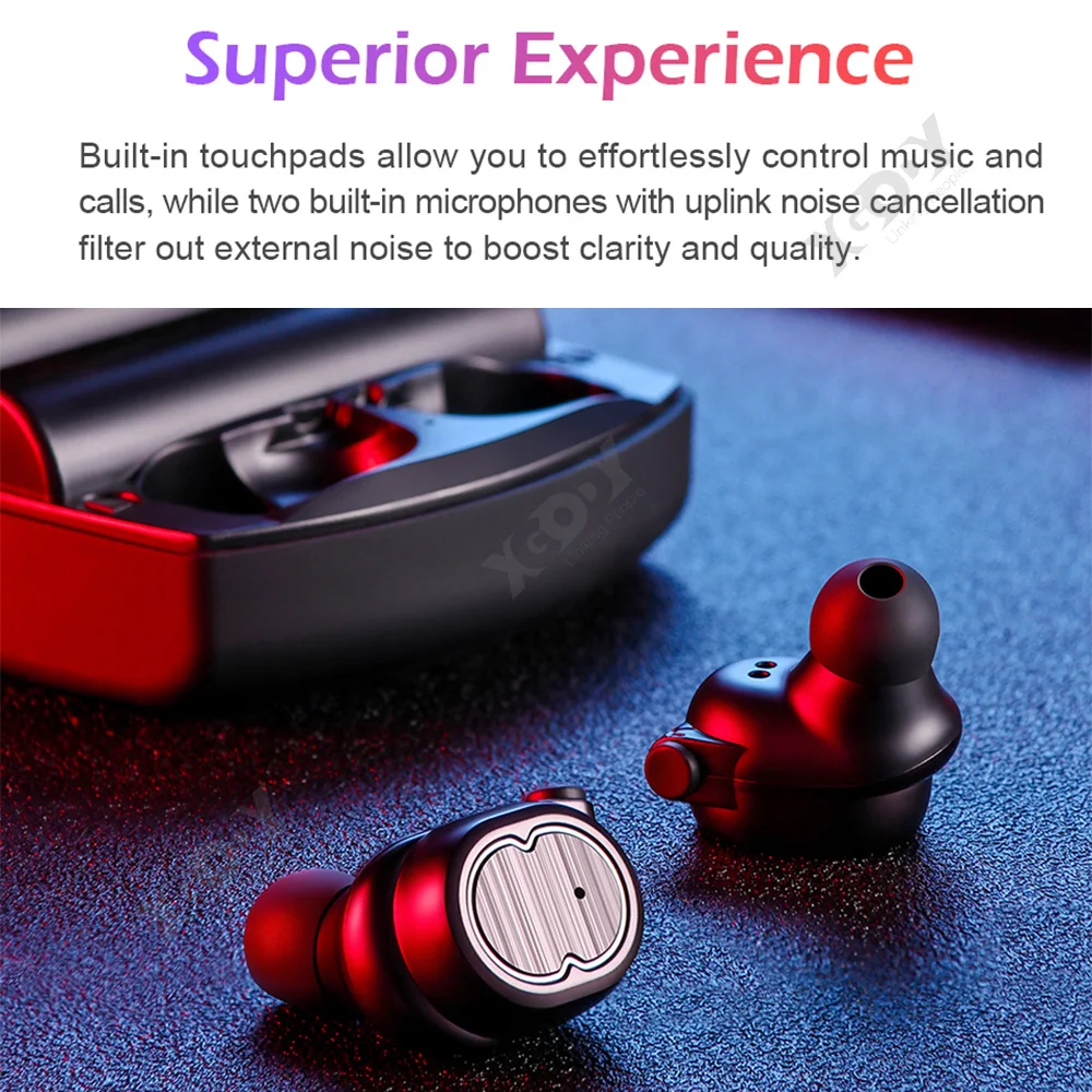 XGODY TWS-8 Plus, настоящие беспроводные наушники, спортивные наушники с шумоподавлением, Bluetooth 5,0, наушники с ушным крюком, поддержка Powerbank