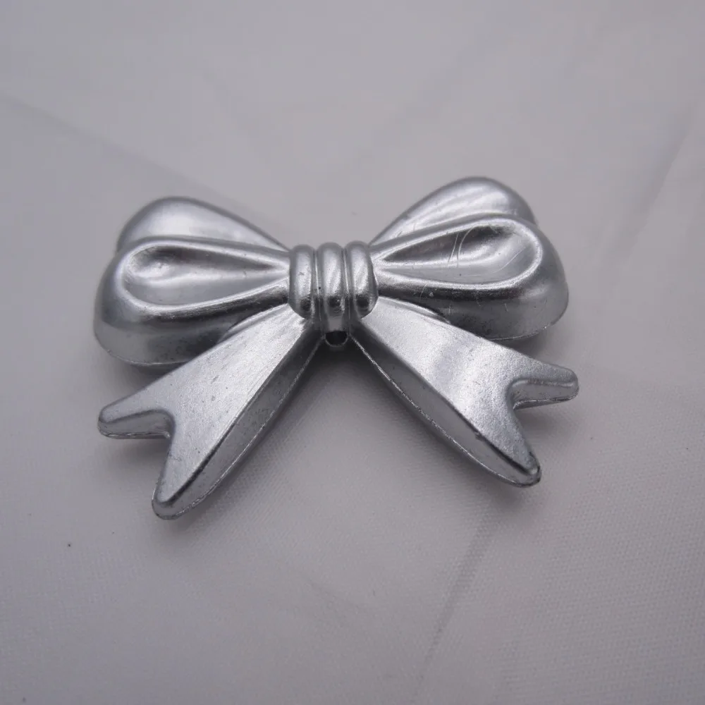 Посеребренная перфорация полимерный бант аксессуары для женщин и девушек