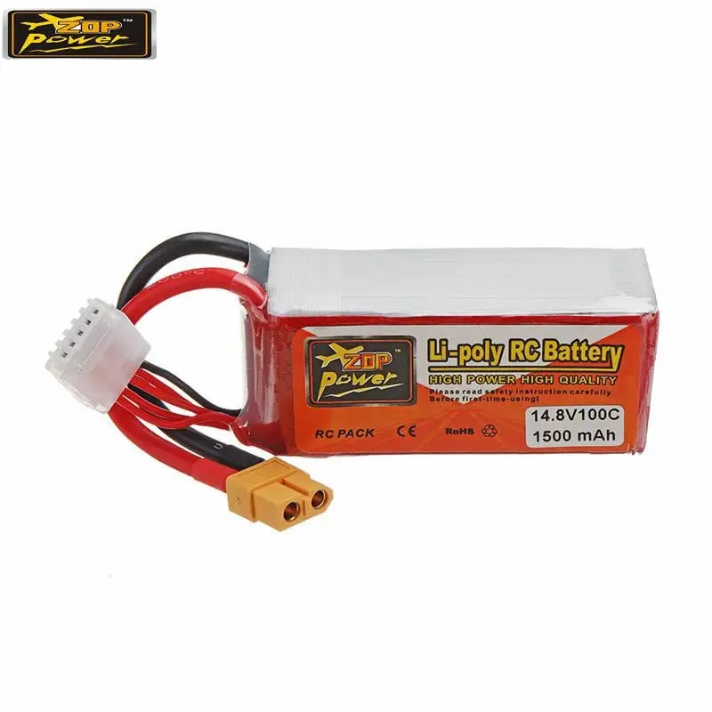 ZOP POWER 14 8 V 1500mAH 100C 4S аккумуляторная батарея Lipo с разъемом XT60 для моделей RC|Детали и