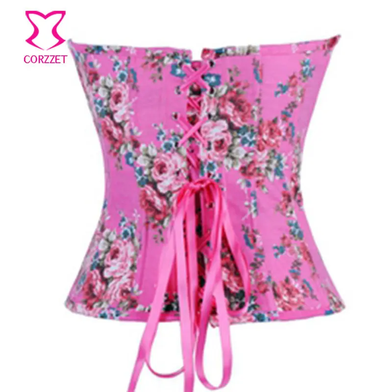 Корсеты и с цветочным принтом Джинсовый корсет на молнии сексуальный готический