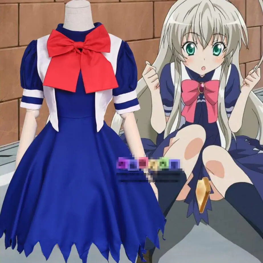 Японское аниме Haiyoru! Nyaruani мультфильм Nyaruko/Yasaka nyaruko Косплей Хэллоуин Лолита синяя