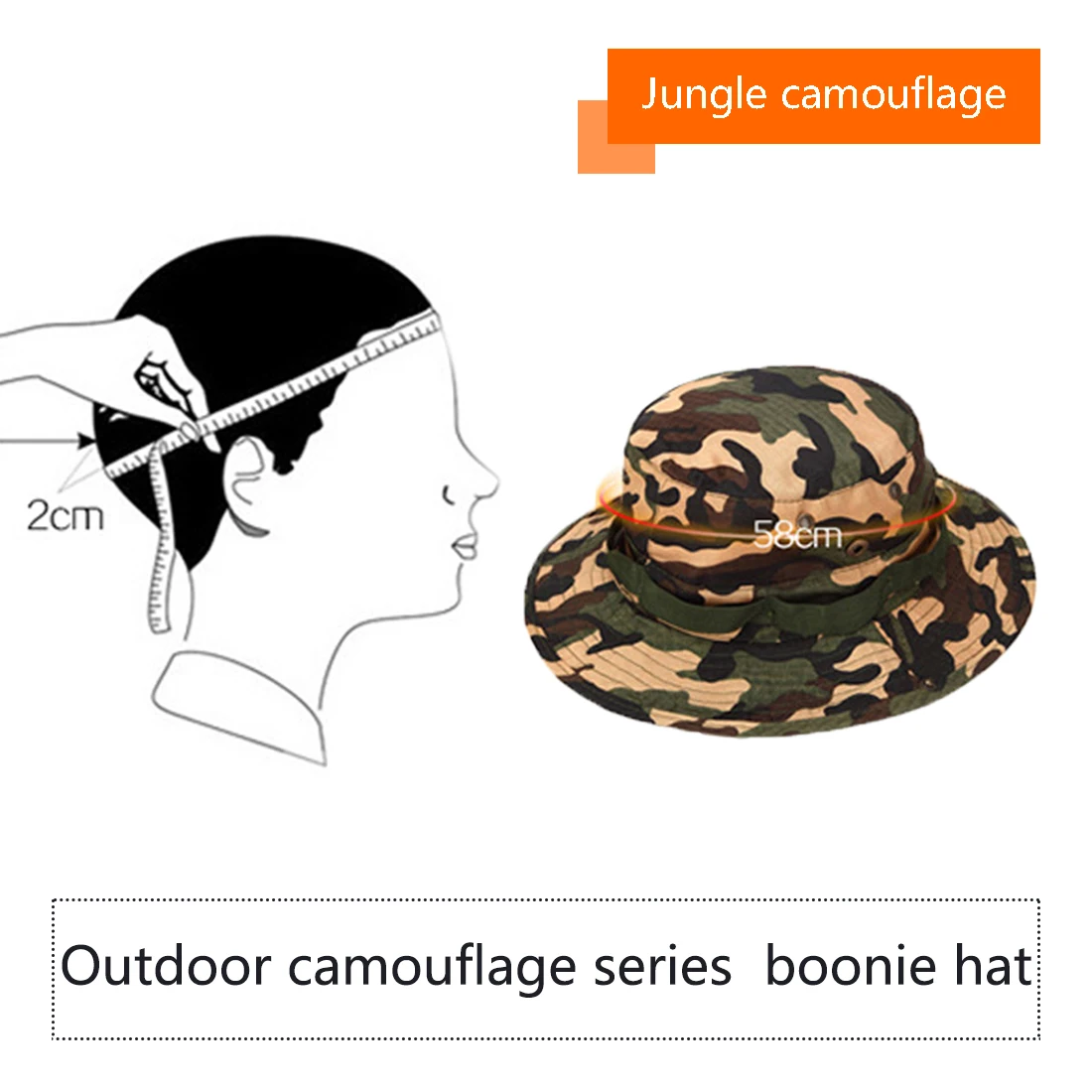 Унисекс Открытый Boonie промытый хлопок саржа подбородок шнур Военная камуфляжная шляпа для охоты путешествия солнцезащитные кепки ведро стиль рыболовные шляпы
