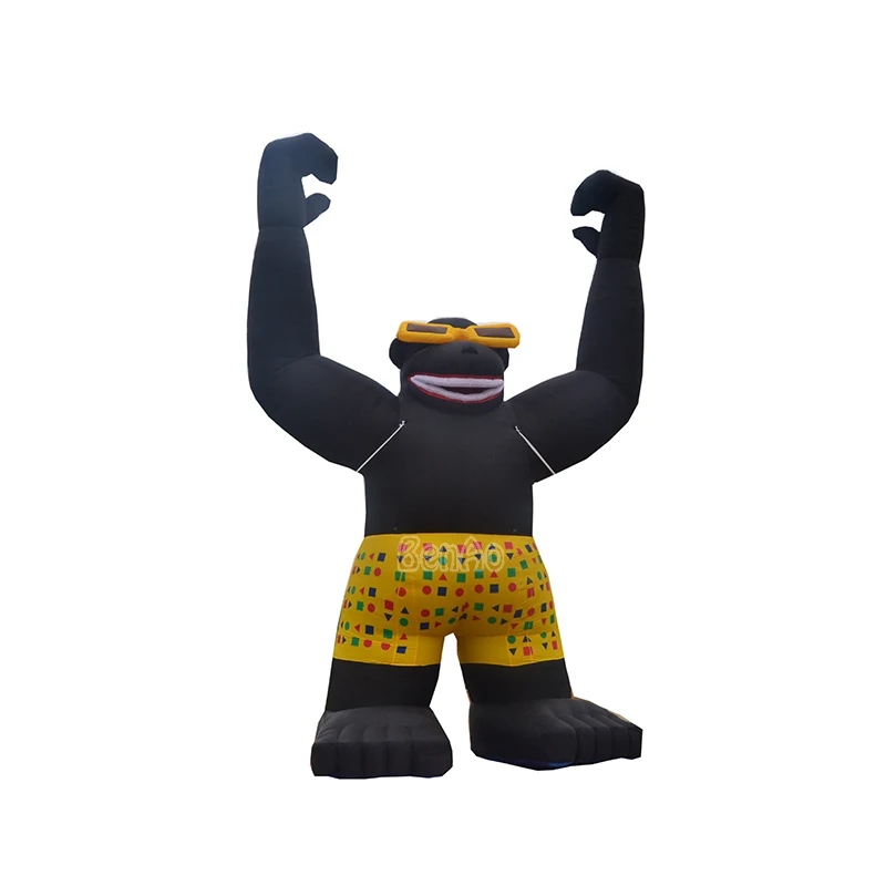 

Гигантский мультяшный Тип AC010 Benao 20 футов надувные Мультяшные черные гориллы, модель обезьяны 6 м для наружной рекламы
