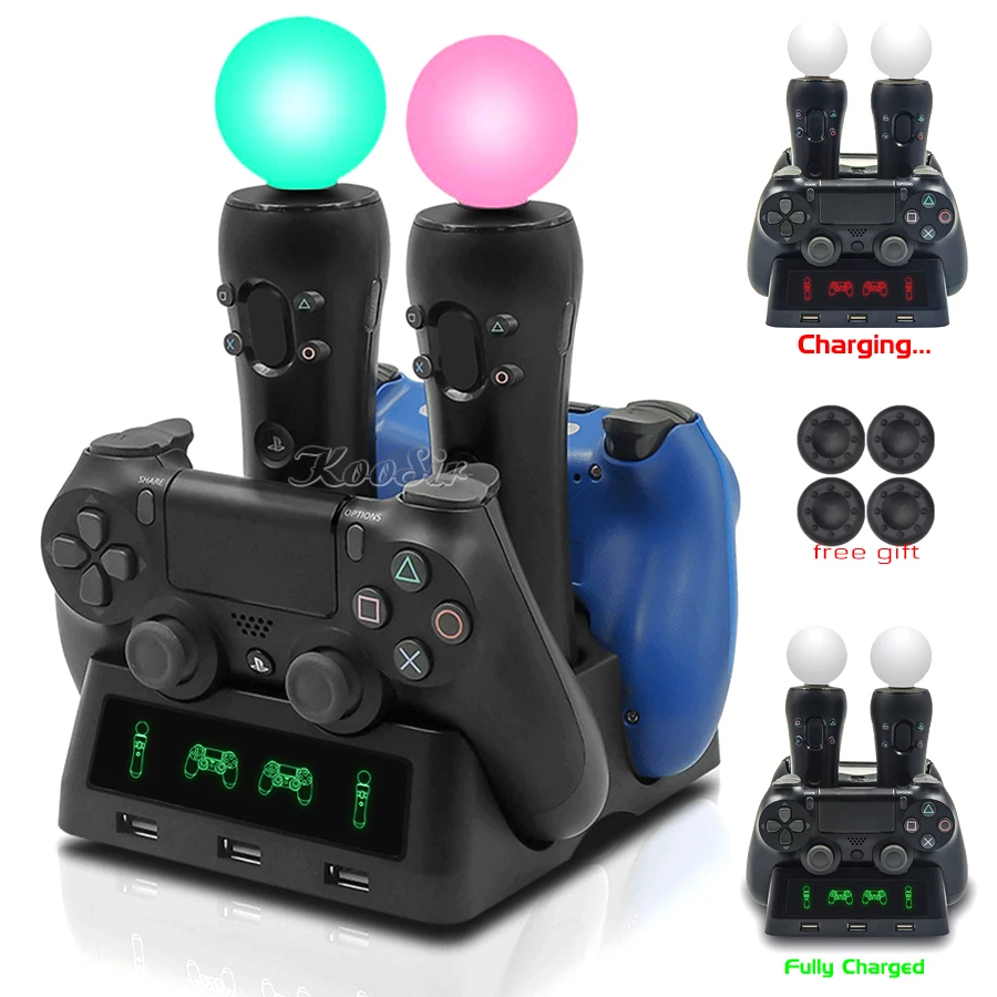 PS4/Slim/Pro контроллер PS Move VR Motion джойстик Pad зарядное устройство База PSVR зарядная станция для Playstation PS 4 игры аксессуары