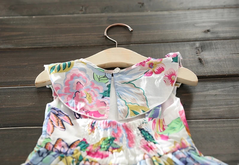 2017 New Baby Girls Summer Printed Cotton Dresses Princess Kids Sweet Dazzel Dress 8 pcs/lot Wholesale |