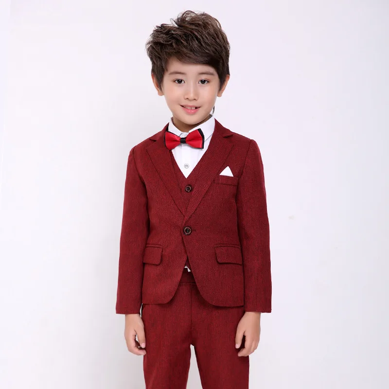 Новые формальные свадебные костюмы с цветочным принтом для мальчиков Детская