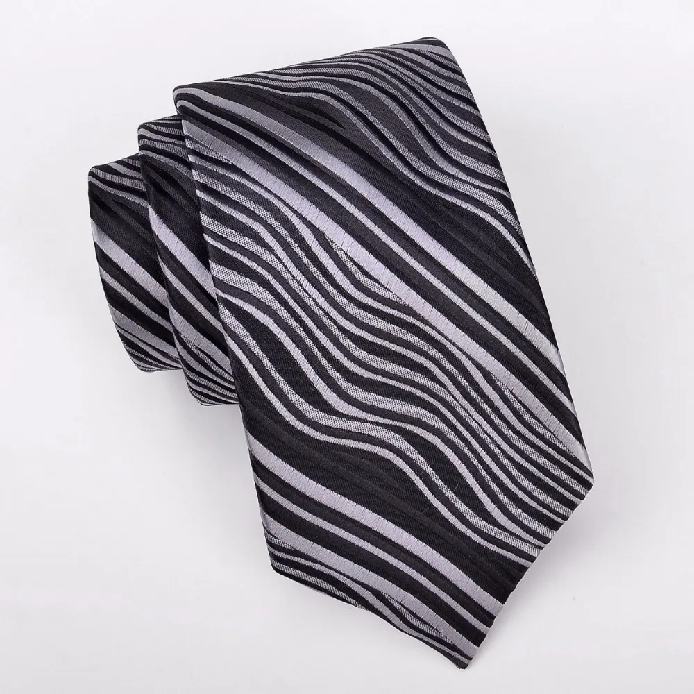

Fashion Trend Custom Polyester Zebra Design Striped Pattern Men Ties Necktie for Party