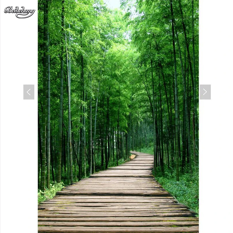 3d картина зеленая природа Бамбуковая доска ресторан отель фрески домашний декор