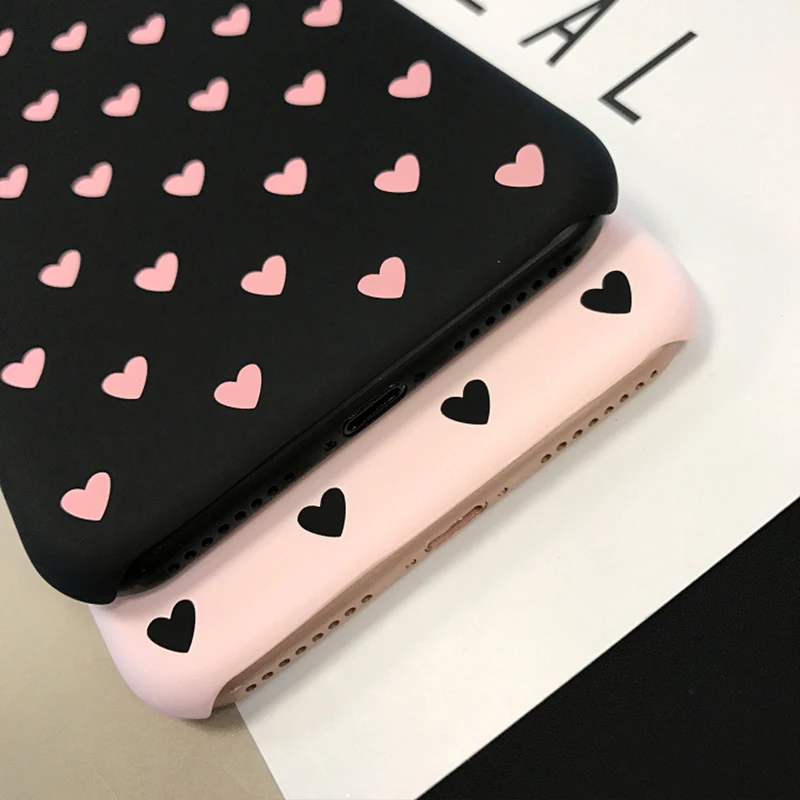 Hot Fashion Cute Cartoon Love Heart Shape Phone Case For iPhone 6 6s 7 8 Plus 5 5s SE Ultra Thin PC X XS Max XR |