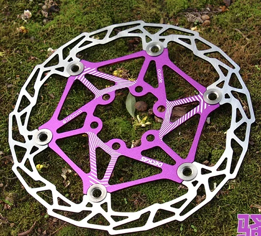 Purple 2 шт. велосипедный вращающийся диск тормозной ротор 160 мм алюминиевый сплав " MTB велосипед freno de disco - Цвет: Purple