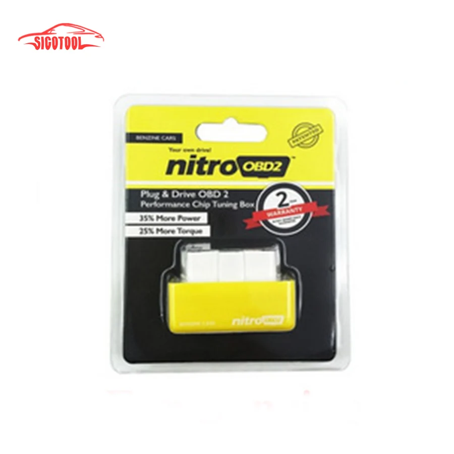 Чип тюнинг NitroOBD2 для автомобиля Benzine короб тюнинга с вилкой и диском Nitro OBD2 50