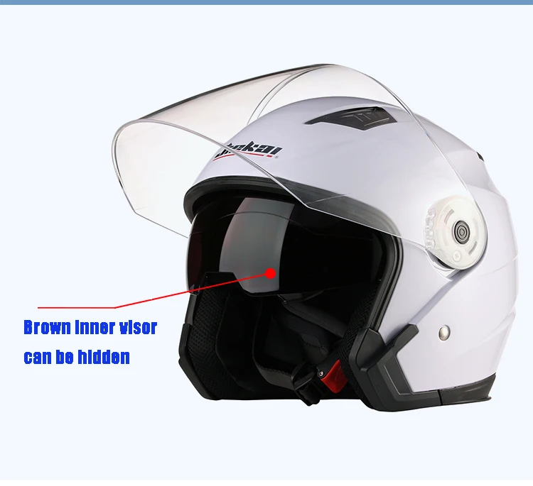 Шлем мото rcycle с открытым лицом для мотоцикла cicleta cascos para мото гоночный мотоцикл JIEKAI винтажные шлемы с двойным объективом