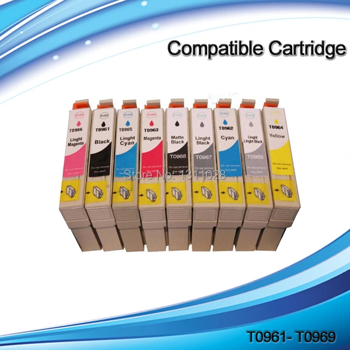 

INK WAY T0961 T0962 T0963 T0964 T0965 T0966 T0967 T0968 T0969 chipped compatible ink cartridges for stylus photo 2880