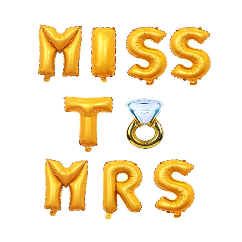 Chicinlife 9 шт 16 дюймов Miss to Mrs шары из фольги в виде букв девичник свадебный душ