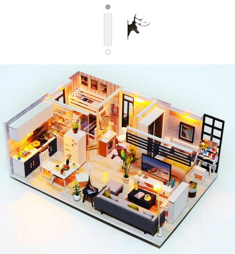 Кукольный дом ручной работы мебель Miniatura Diy кукольные домики миниатюрный кукольный домик деревянные игрушки для детей Взрослые подарок на день рождения
