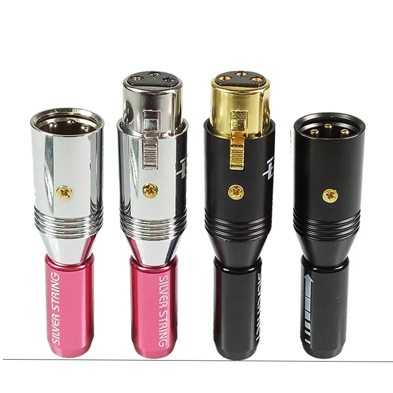 1 компл. розовый черный 3 Pin XLR штекер + Женский Джек в набор разъем Jack Разъем