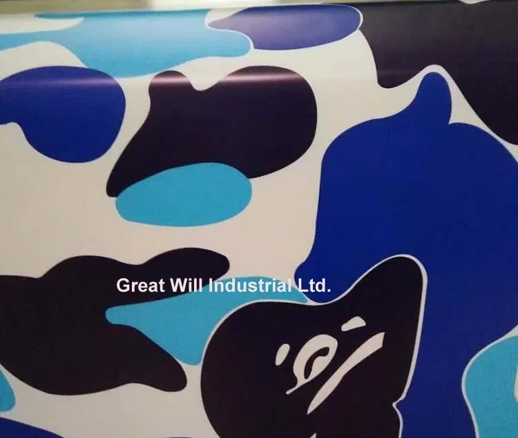 White Blue Baby Large Camo Vinyl Car Wrap Skin Vehicle Boat Camouflage Graphics Auto pellicle Styling Size 1.52x20m | Автомобили и