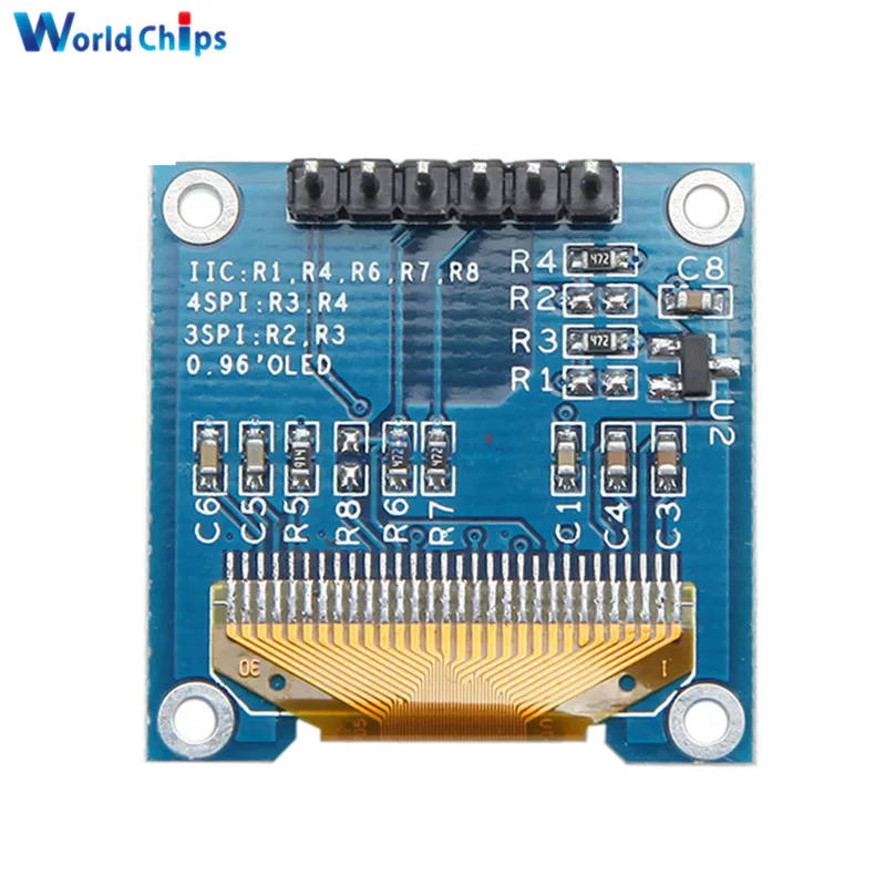 Модуль ЖК дисплея 0 96 дюйма 6 контактов IIC I2C OLED 12864 SPI интерфейс чип привода SSD136 для