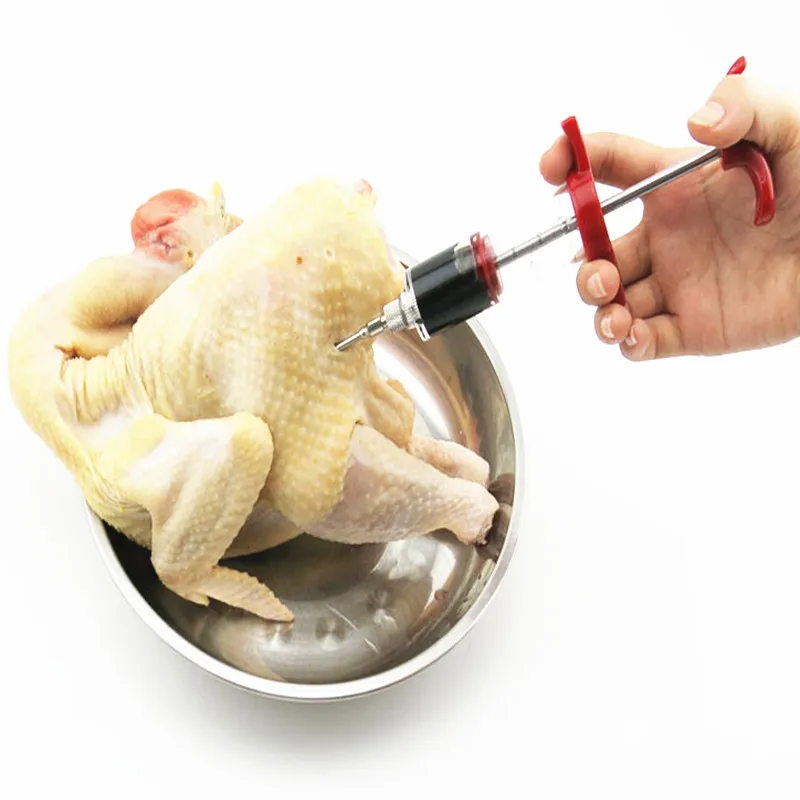 1 шт. турция барбекю мясо маринад вкус инжектор шприц соус приправа гаджет иглы #