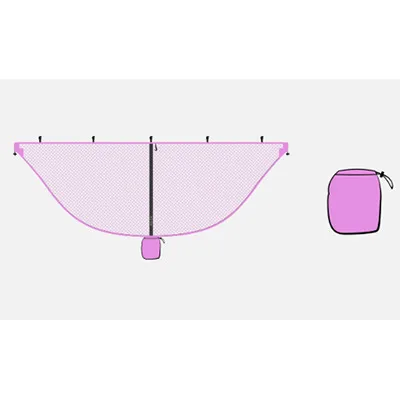 Pink 275 г Сверхлегкий портативный гамак москитная сетка для выживания на открытом воздухе нейлоновые противомоскитные сетки с 340*140 см супер размер - Цвет: Pink