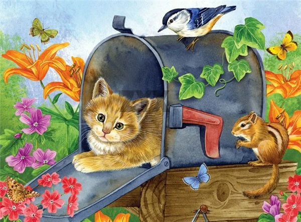 Diy diamond painting cross stitch kit rhinestone mosaic home decor animal flower cat full round 5D embroidery AA0017 | Дом и сад
